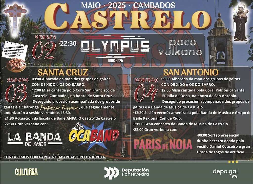 Cartel Festa Patronal De Castrelo 2025 En Cambados
