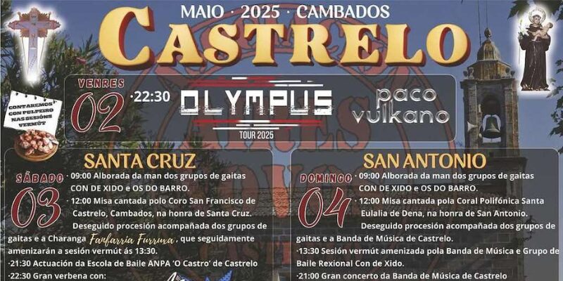 Cartel Festa Patronal De Castrelo 2025 En Cambados
