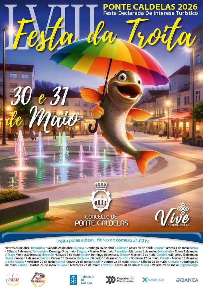 cartel Festa Da Troita 2026 Ponte Caldelas