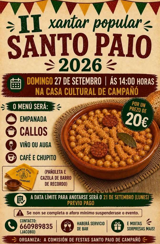 Xantar Popular De Campaño Pontevedra 2026